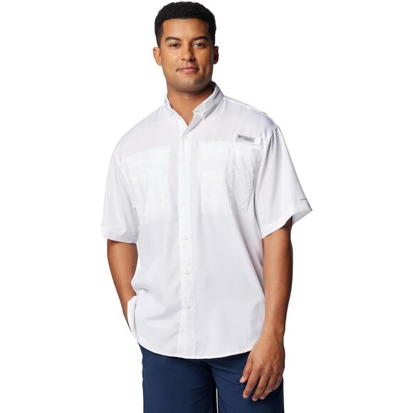 Columbia Tamiami II Short-Sleeve Shirt for Men - White - L - Picture 1 of 9